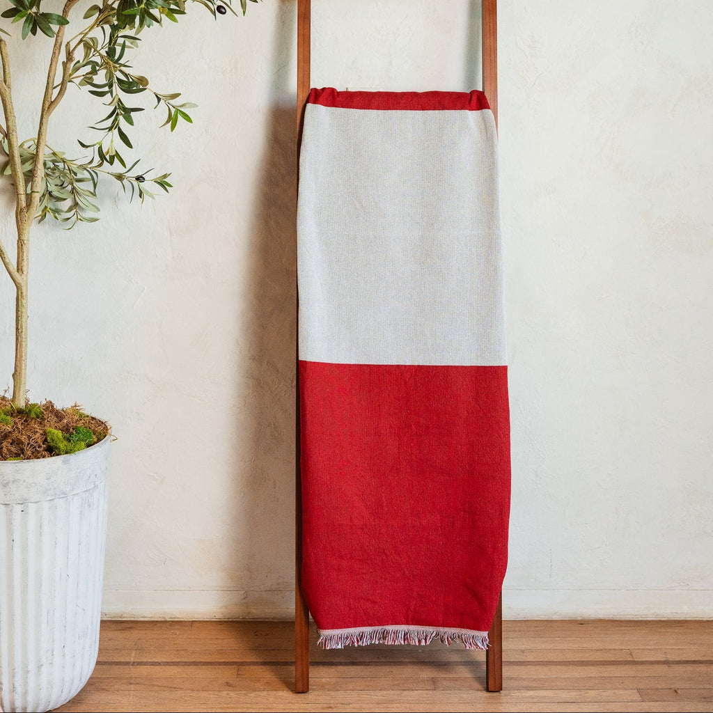 Peru Flag Woven Throw Blanket